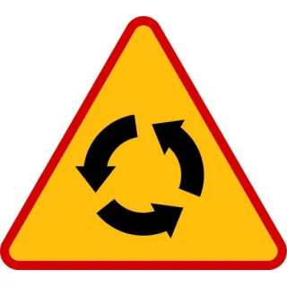 Znak ostrzegawczy METALOWY Skrzyżowanie o ruchu okrężnym (A8)