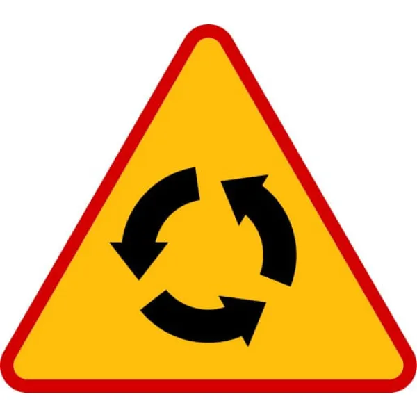 Znak ostrzegawczy METALOWY Skrzyżowanie o ruchu okrężnym (A8)