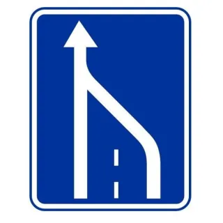 Znak informacyjny METALOWY Koniec pasa ruchu (D14)