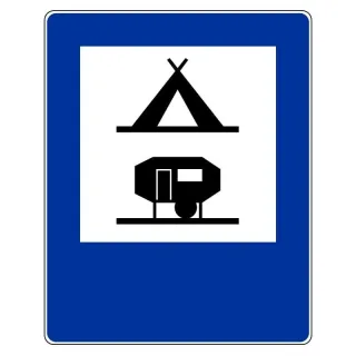 Znak informacyjny METALOWY Obozowisko (kemping) (D31)