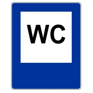 Znak informacyjny METALOWY Toaleta publiczna (D26c)