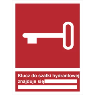 Znak  klucz do szafki hydrantowej znajduje się.. na Płycie Świecącej (230)