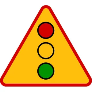 Znak ostrzegawczy METALOWY Sygnały świetlne (A29)