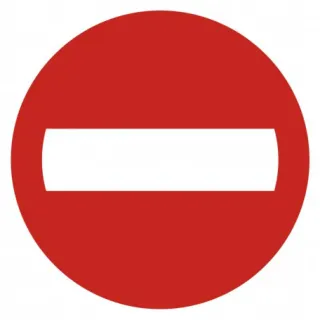 Znak Zakaz wjazdu na Folii Samoprzylepnej (SA001)