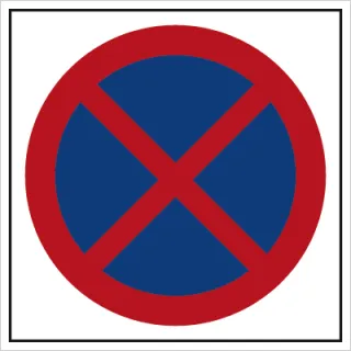 Znak zakaz zatrzymywania się (702-08)