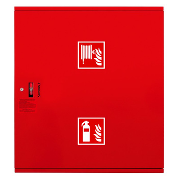 Hydrant wewnętrzny zawieszany uniwersalny DN33 z miejscem na gaśnicę pod zwijadłem - SUPRON