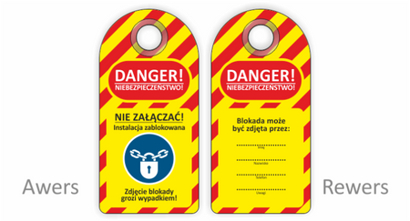 Znak Instalacja zablokowana TAG003