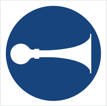 Znak nakaz używania sygnału na Folii Samoprzylepnej (409)