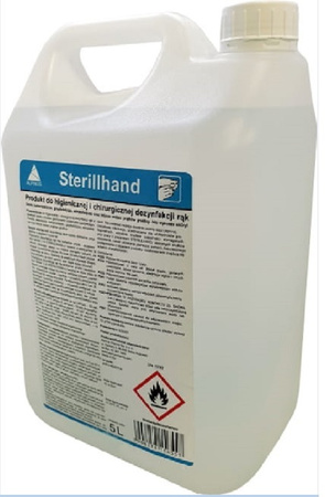 Medyczny płyn do dezynfekcji rąk i skóry SterillHand 5L / stosowany w Placówkach Służby Zdrowia