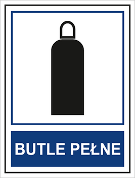 Znak butle pełne na płycie PCV (869-01)