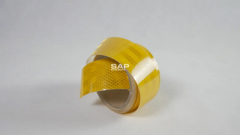 Taśma samoprzylepna odblaskowa konturowa żółta 50mm/5m