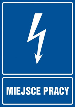 Znak Miejsce pracy na Folii Samoprzylepnej (HG001)