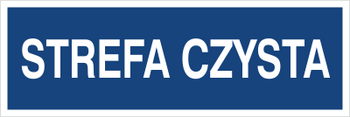 Znak strefa czysta na płycie PCV (801-258)