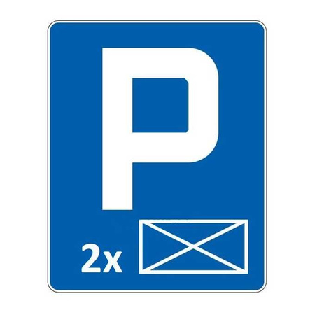 Znak metalowy drogowy 60cm PARKING KOPERTA