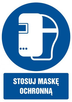 Znak stosuj maskę ochronną na Folii Samoprzylepnej (GL027)