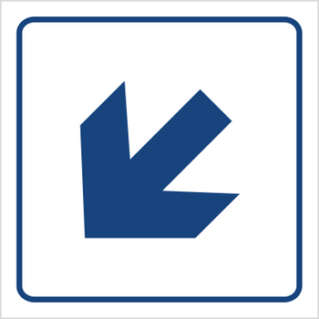Znak zmiana kierunku na płycie PCV (823-58)