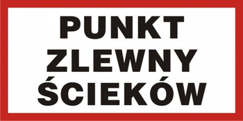 Znak Punkt zlewny ścieków (PB110)