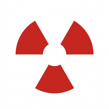 Znak ostrzegawczy do oznakowania zamkniętego źródła promieniowania na Folii Samoprzylepnej (KA002)