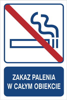 Znak zakaz palenia na całym obiekcie na Folii Samoprzylepnej (823-105)