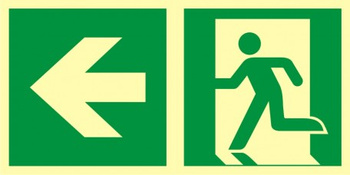 Znak kierunek do wyjścia ewakuacyjnego - w lewo (AE092) Signproject