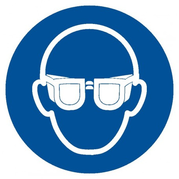 Znak nakaz stosowania ochrony oczu na Folii Samoprzylepnej (GJM004)