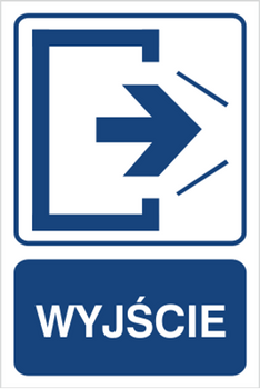 Znak wyjście na Folii Samoprzylepnej (823-118)