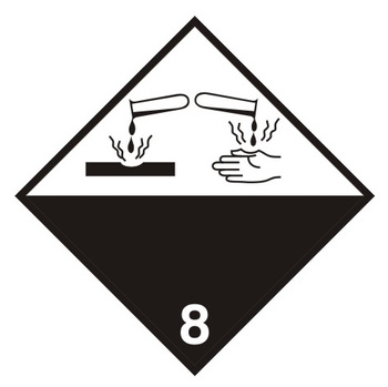 Nalepka materiały żrące