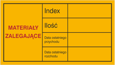 Znak materiały zalegające na płycie HIPS (802-61)