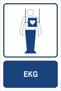 Znak EKG na płycie PCV (823-147)