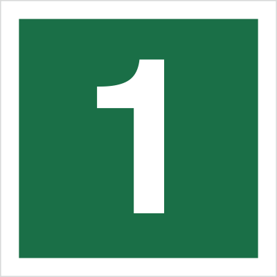 Znak stacja ewakuacyjna nr 1 (120-14)
