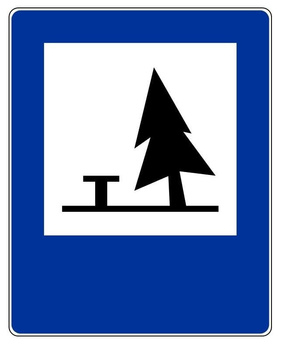 Znak informacyjny METALOWY Pole biwakowe (D32)