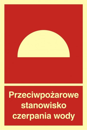 Znak przeciwpożarowe stanowisko czerpania wody TD (BB008)