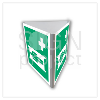 Znak AE813 Nosze świecący (3D dościenny)