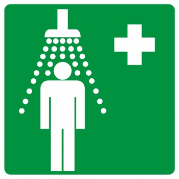 Znak Prysznic bezpieczeństwa na płycie PCV (GG002)