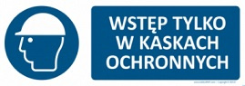 Znak Wstęp tylko w kaskach ochronnych (T102)