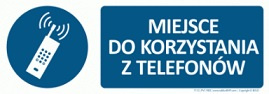 Znak Miejsce do korzystania z telefonów (T112)