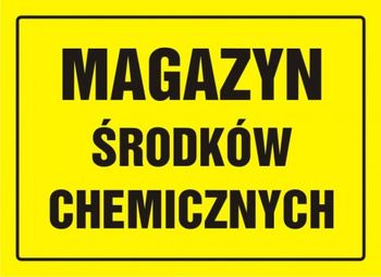 Znak Magazyn środków chemicznych na płycie HIPS (OA065)