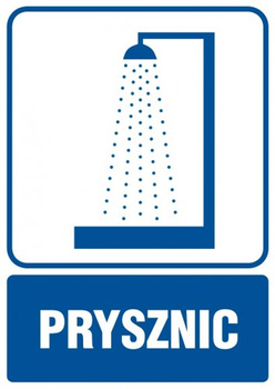 Znak Prysznic na Folii Samoprzylepnej (RB002)