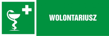 Znak wolontariusz płyta zwykła PCV (NA154)