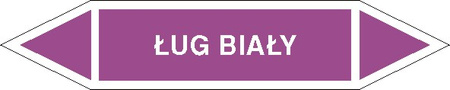 Tabliczka na rurociągi Ług biały znak na płycie PCV (R-KZ08)