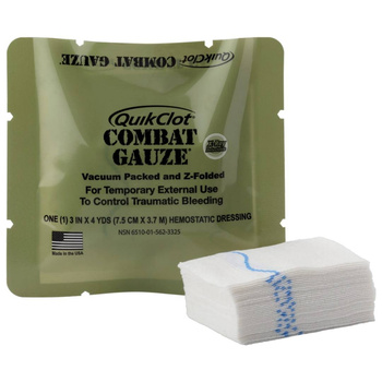 Opatrunek hemostatyczny (gaza ZZ) QUIKCLOT COMBAT - BOXMET MEDICAL