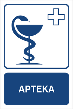 Znak apteka na Folii Samoprzylepnej (823-134)