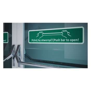 Znak na drzwi Pchnij by otworzyć BOLD E306