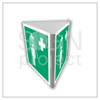 Znak AE812 Prysznic bezpieczeństwa (3D dościenny)