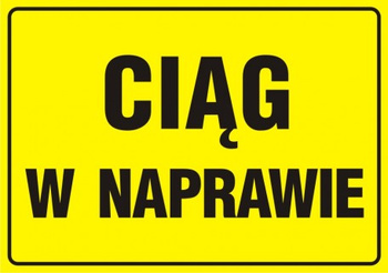 Znak Ciąg w naprawie (JD007)