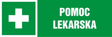 Znak Pomoc lekarska płyta zwykła PCV (NA102)