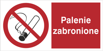Znak palenie zabronione na płycie PCV (209-05)