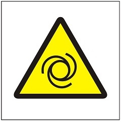 Znak ostrzeżenie przed uruchamianiem automatycznym na płycie PCV (323)