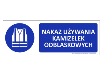 Znak Nakaz używania kamizelek odblaskowych (T105)