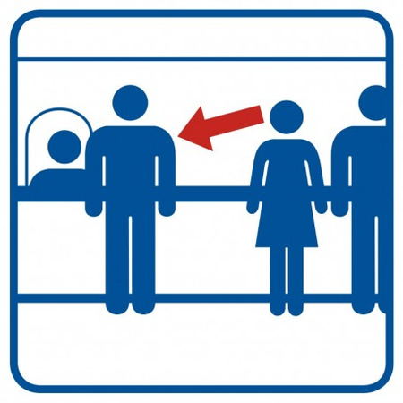 Znak Zachowaj właściwą odległość na Folii Samoprzylepnej (RA110)